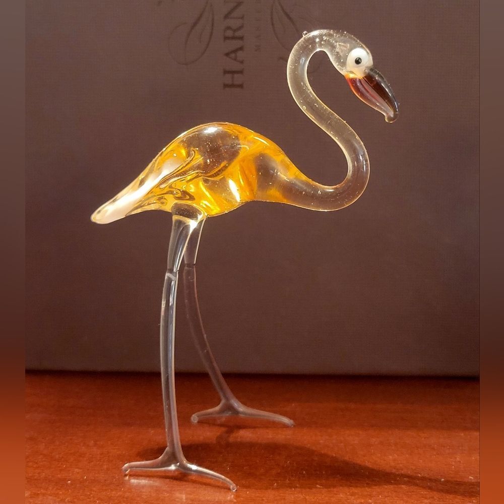 Flamingo Hand-Blown‎ Glass Figurine